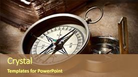  Presentation with history - Audience pleasing slides consisting of history - old compasses backdrop and a coral colored foreground