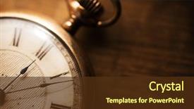  Presentation with key clock - Cool new presentation design with history - old pocket watch on grungy backdrop and a tawny brown colored foreground