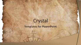  Presentation with treasure - PPT layouts consisting of history - old ripped treasure map isolated background and a coral colored foreground