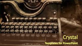  Presentation with history - Beautiful PPT layouts featuring history - old rusty typewriter backdrop and a tawny brown colored foreground