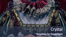  Presentation with queen - Slides consisting of history - queen in royal dress background and a ocean colored foreground