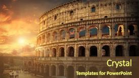  Presentation with popular - Slides having history - rome italy one background and a tawny brown colored foreground