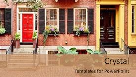  Presentation with neighborhood - Audience pleasing slide deck consisting of history - street at beacon hill neighborhood backdrop and a coral colored foreground