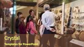  Presentation with museum - Slides having case on trip to museum background and a tawny brown colored foreground