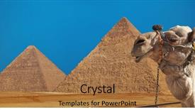  Presentation with history egypt - Slide deck enhanced with world history - symbol egypt's - cairo giza background and a coral colored foreground