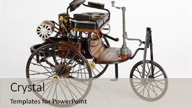  Presentation with history - Presentation theme having history - tricycle vintage background and a light gray colored foreground