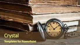  Presentation with desk - Beautiful presentation featuring history - vintage books and pocket watch backdrop and a tawny brown colored foreground