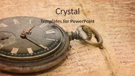  Presentation with notebook - Slide deck consisting of history - watch on an old notebook background and a coral colored foreground