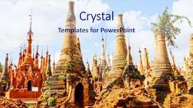  Presentation with shwedagon pagoda - Slide deck enhanced with history ancient century - shwe indein pagoda with hundrets background and a sky blue colored foreground