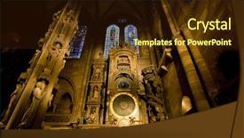  Presentation with notre dame - Presentation enhanced with history astronomy - astronomical clock in cathedral notre background and a wine colored foreground