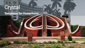  Presentation with new delhi - Beautiful slides featuring history astronomy - historic observatory jantar mantar new backdrop and a gray colored foreground