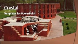  Presentation with new delhi - Audience pleasing theme consisting of history astronomy - historic observatory jantar mantar new backdrop and a tawny brown colored foreground