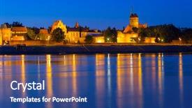  Presentation with astronomy - PPT layouts enhanced with history astronomy - old town of torun background and a ocean colored foreground