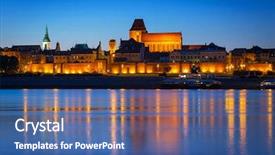  Presentation with astronomy - Audience pleasing PPT layouts consisting of history astronomy - old town of torun backdrop and a  colored foreground