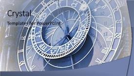  Presentation with prague astronomical clock - Presentation theme consisting of history astronomy - prague astronomical clock background and a  colored foreground