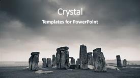  Presentation with stonehenge - Colorful presentation theme enhanced with history astronomy - stonehenge with cloud near london backdrop and a gray colored foreground