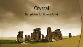  Presentation with stonehenge - Slides consisting of history astronomy - stonehenge with cloud near london background and a coral colored foreground