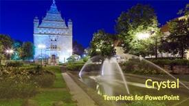  Presentation with torn paper collection of old - Colorful PPT theme enhanced with history astronomy - torun old town at night backdrop and a tawny brown colored foreground