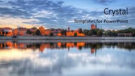  Presentation with astronomy - Cool new presentation with history astronomy - torun old town over vistula backdrop and a  colored foreground