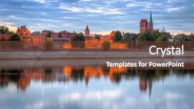  Presentation with torn paper collection of old - Beautiful presentation theme featuring history astronomy - torun old town over vistula backdrop and a  colored foreground