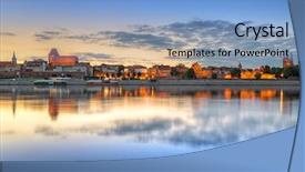  Presentation with torn paper collection of old - Amazing slide deck having history astronomy - torun old town reflected backdrop and a  colored foreground