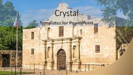  Presentation with battle history - Presentation consisting of history battle - alamo in san antonio texas background and a light blue colored foreground
