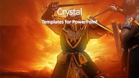  Presentation with battle history - PPT layouts having history battle - two medieval knights fights background and a crimson colored foreground