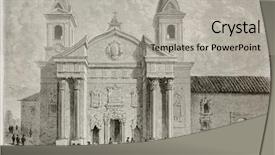  Presentation with view of the old port - Audience pleasing theme consisting of history brazil - brazilian church old view created backdrop and a light gray colored foreground