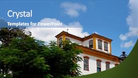  Presentation with ho chi minh city - Colorful presentation design enhanced with history brazil - city of tiradentes in minas backdrop and a  colored foreground