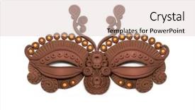  Presentation with carnival - Colorful presentation theme enhanced with history brazil - clay carnival mask backdrop and a lemonade colored foreground