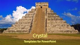  Presentation with mayan - Colorful theme enhanced with history calendar - ancient mayan pyramid backdrop and a tawny brown colored foreground