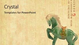  Presentation with old paper - Amazing PPT theme having history calendar - ceramic horse souvenir on old backdrop and a blonde colored foreground