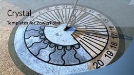  Presentation with history - Cool new slide set with history calendar - sundial background backdrop and a light blue colored foreground