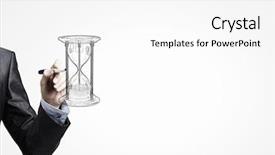  Presentation with hand drawn cartoon of sports - Colorful slides enhanced with history cartoons - close up of male hand backdrop and a white colored foreground