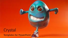  Presentation with easter - Audience pleasing presentation theme consisting of history cartoons - easter eggs run backdrop and a red colored foreground