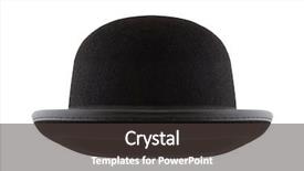  Presentation with black history - PPT layouts having history clothing - black bowler hat isolated background and a dark gray colored foreground