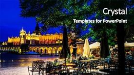  Presentation with history - Presentation enhanced with history clothing - cloth hall in krakow poland background and a  colored foreground