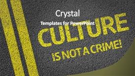  Presentation with crime - Presentation theme enhanced with word school asphalt - culture is not a crime background and a dark gray colored foreground