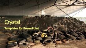  Presentation with old car - Audience pleasing PPT layouts consisting of history cold war - old car tires backdrop and a tawny brown colored foreground