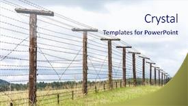  Presentation with cold war - Presentation theme featuring history cold war - remains of iron curtain cizov background and a sky blue colored foreground