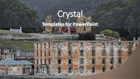  Presentation with history time - Amazing PPT layouts having history colonial time - port arthur tasmania historic convict backdrop and a  colored foreground