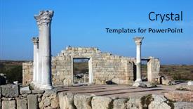  Presentation with history time - Cool new presentation design with history colonial time - ruins of ancient greek colony backdrop and a  colored foreground