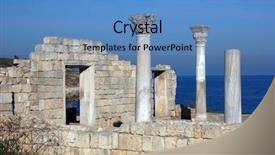  Presentation with ancient ruins - Amazing PPT layouts having history colonial time - ruins of ancient greek colony backdrop and a teal colored foreground