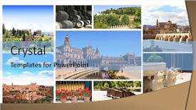  Presentation with iceland location famous place kirkjufellsfoss - Cool new PPT layouts with history cordoba - collection - famous places backdrop and a light blue colored foreground