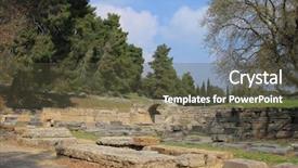  Presentation with ancient greece - Amazing presentation theme having history delphi - ancient olympia the cradle backdrop and a  colored foreground