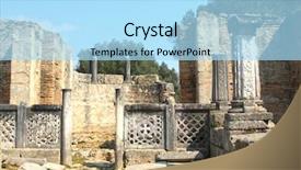  Presentation with ancient greece - Presentation theme with history delphi - ancient olympia the cradle background and a light blue colored foreground
