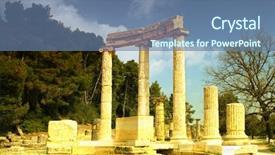  Presentation with ancient greece - Cool new slide deck with history delphi - ancient olympia the cradle backdrop and a ocean colored foreground