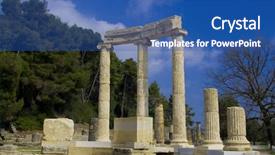  Presentation with history - Presentation theme having history delphi - olympia archeological site peloponnese greece background and a  colored foreground