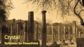  Presentation with history - PPT theme enhanced with history delphi - olympia archeological site peloponnese greece background and a  colored foreground