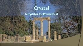  Presentation with history - Cool new PPT theme with history delphi - olympia archeological site peloponnese greece backdrop and a  colored foreground